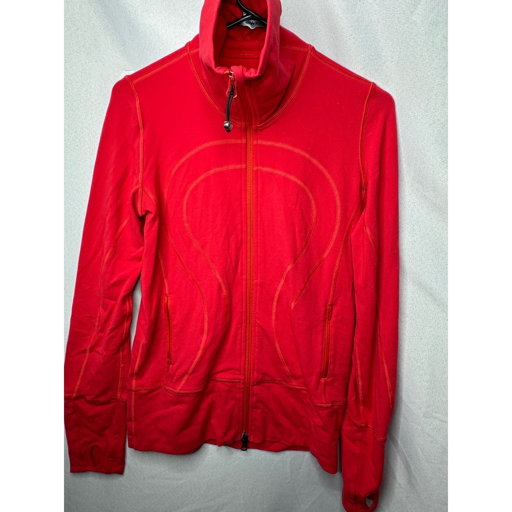 Lululemon Red Define Jacket Full Zip Athletic Yoga Workout Track Jacket